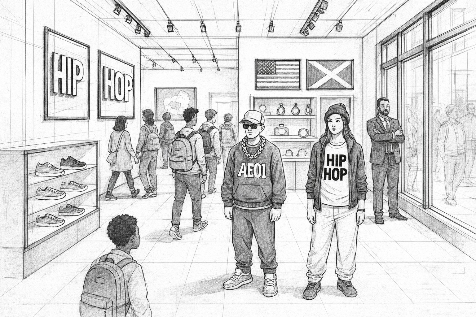 International Hip-Hop Art Show sketch